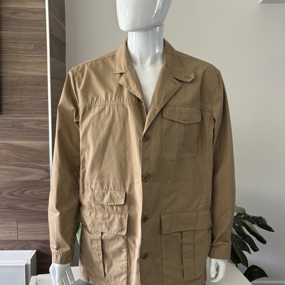 Fjallraven Travel Blazer G-1000 Cotton Utility Field Jacket Pockets Tan Sz XL - Picture 4 of 13